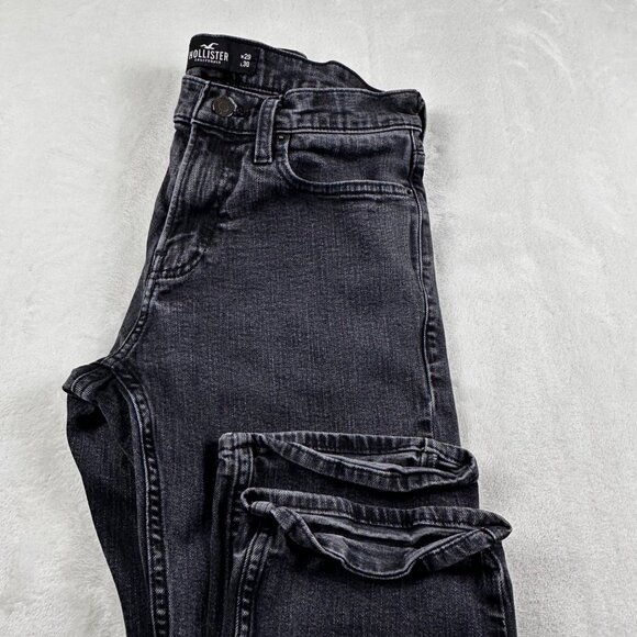 Hollister Mens Black Jeans W29 L30 Straight Fit Hollister Flex Denim Durable - Picture 7 of 8
